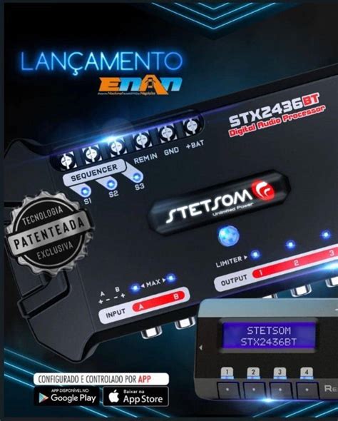 Mesa Processador Áudio Stetsom STX 2436BT Sequenciador