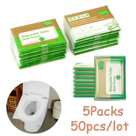 5packs 50pcs Lot Disposable Toilet Seat Cover 100 Waterproof Safety Travel Camping Bathroom