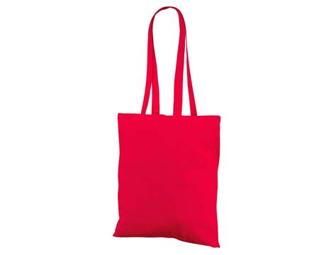 Economical Red Cotton Tote Bag.