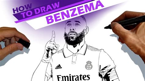 Karim Benzema Real Madrid Football Player How To Draw Youtube