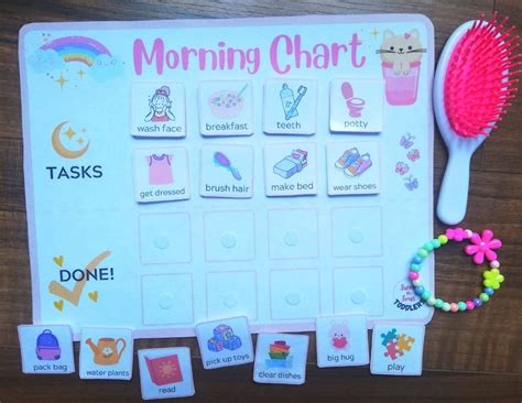 Morning Routine Chart Morning Checklist Printable Chore Chart Daily