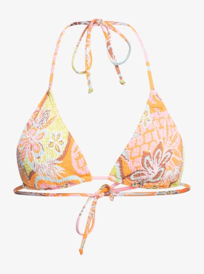 Floraldelic Tiki Tri Bikini Top Roxy