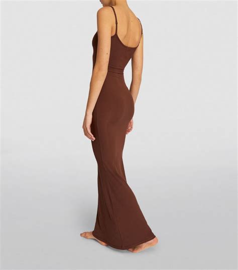 Womens Skims Brown Soft Lounge Long Slip Dress Harrods Us