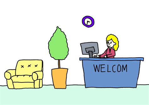 商用フリーイラスト【ロビー】 にほんご教師ピック