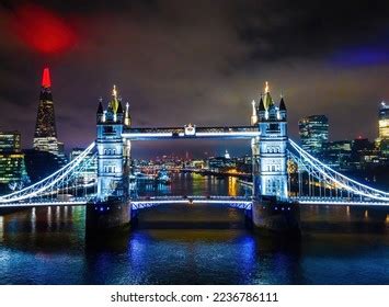 Aerial View Tower Bridge Night During Stock Photo 2236786111 | Shutterstock