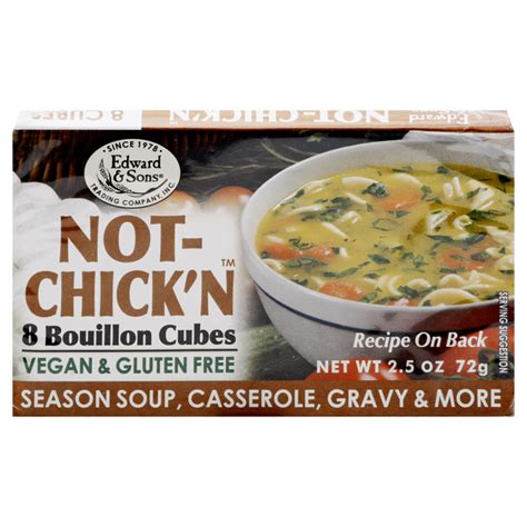 Save On Edward And Sons Not Chick N Bouillon Chicken Cubes Gluten Free 8 Ct Order Online