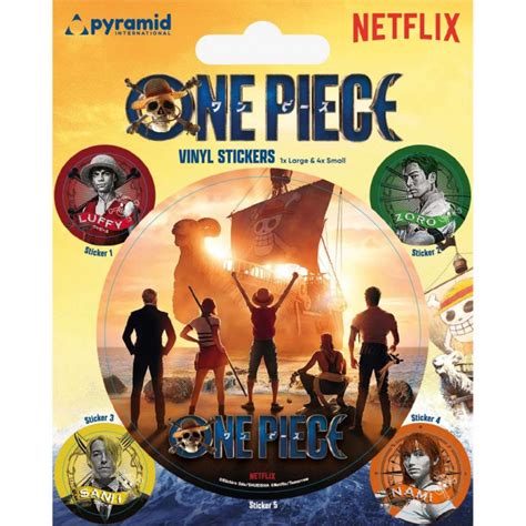 One Piece Live Action Straw Hat Crew Vinyl Sticker Pyramid International Album Et Stickers Chez