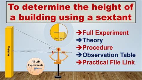 Sextant Full Experiment To Determine The Height Of A Building Youtube