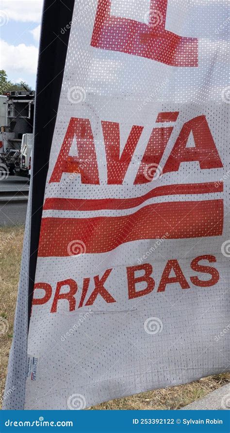 Avia Logo Brand And Text Sign Flag Gas Station Petrol Editorial