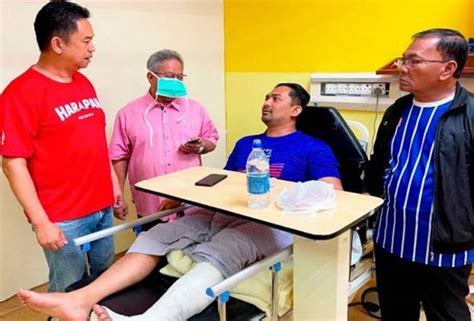 PRN Calon BN Jeram Padang Patah Kaki Kiri Mohon Maaf Kepada Pengundi