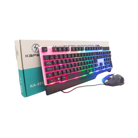 Kit Teclado E Mouse Gamer Rgb Fio Kapbom KA 688 Shopee Brasil