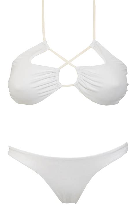 AMAZUÌN YAVOUT BIKINI BIANCO METALLIZZATO