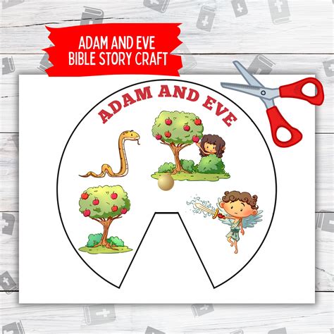 Adam and Eve Printable Wheel, Christian Homeschool Preschool Crafts