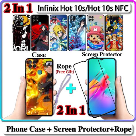 IN Case Infinix Hot S Hot S NFC Case With Tempered Glass Curved Ceramic Screen Protector