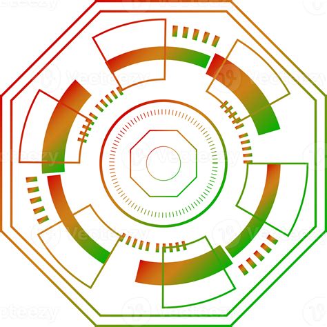 Tech Circle Technology Network Digital Science Icon Element Graphic