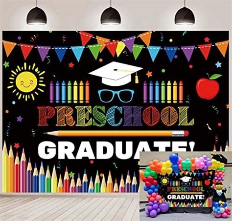 Preschool Graduate Backdrop Kindergarten Pre K Congrats 2023 Grad Graduation