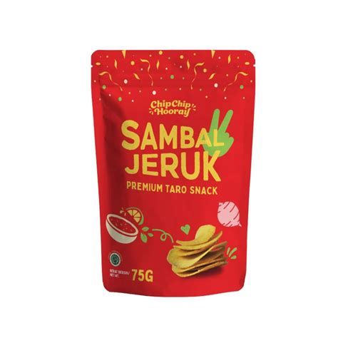 CHIP CHIP HOORAY PREMIUM HEALTHY TARO SNACK SAMBAL JERUK Indonesia S