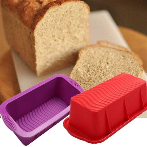 Buy Rectangle Toast Bread Cake Baking Mold Loaf Tin Silicone Bakeware