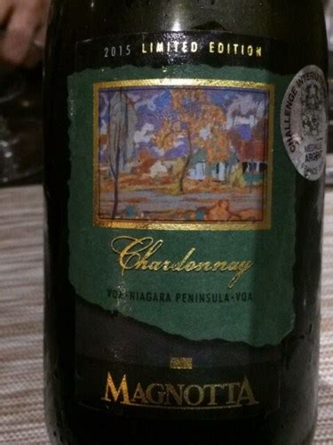 Magnotta Limited Edition Chardonnay Vivino Us