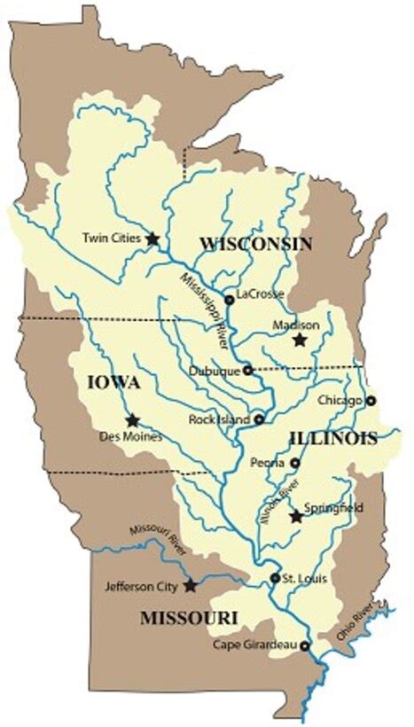 Upper Mississippi River Basin Map