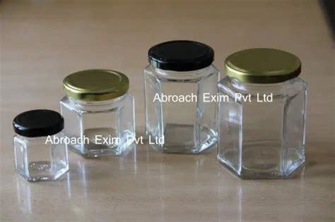 Tin Plate Ml Hexagonal Glass Jar At Rs Piece In Ahmedabad Id