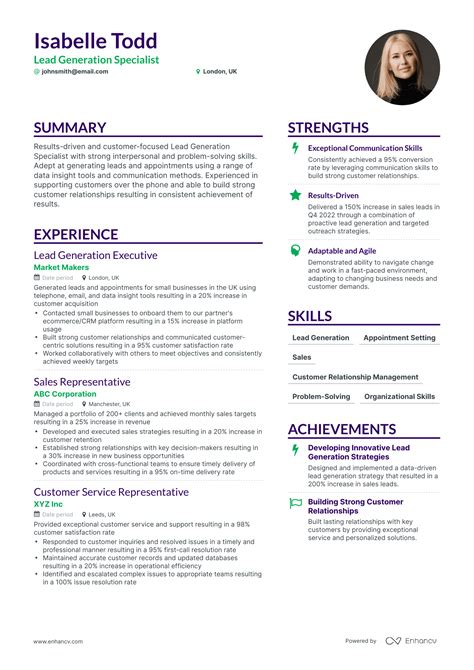 5 Lead Generation Resume Examples Guide For 2023