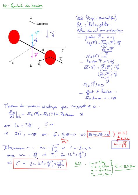Moment Cinétique Et Solide En Rotation Corrigés Alloschool