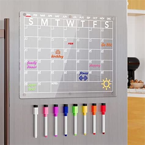 Amazon Neatsure Acrylic Magnetic Dry Erase Board Calendar For