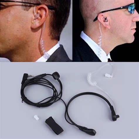 Hot Promotion New Pin Security Throat Vibration Mic Headphone Headset