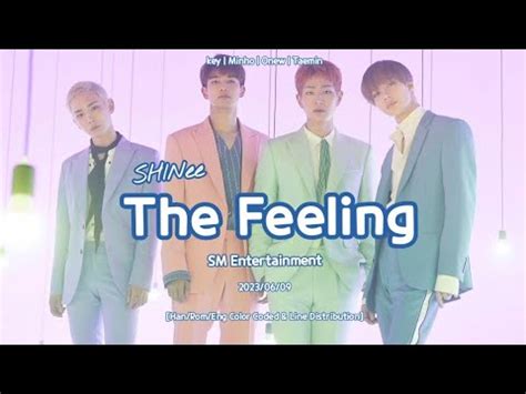 Shinee The Feeling Line Distribution Han Rom Eng Color Coded