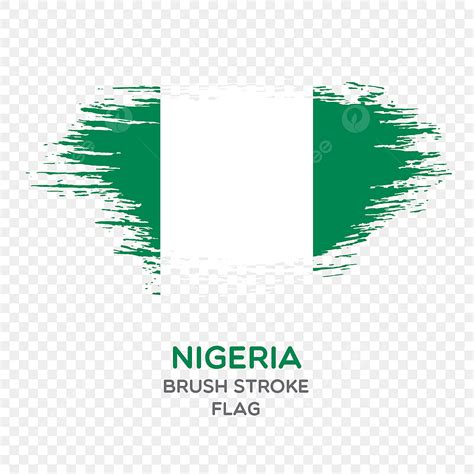 Nigeria Flag Vector Png Images Nigeria Brush Stroke Flag Brush Stroke
