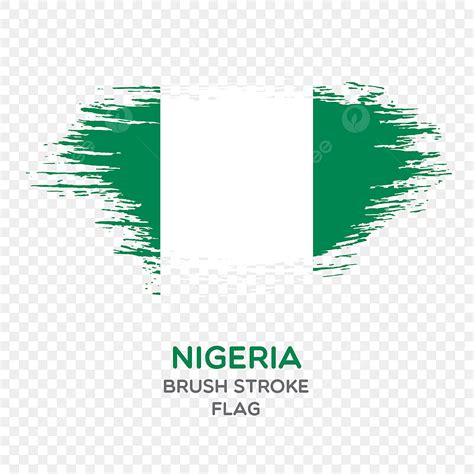 Nigeria Flag Vector PNG Images, Nigeria Brush Stroke Flag, Brush Stroke ...