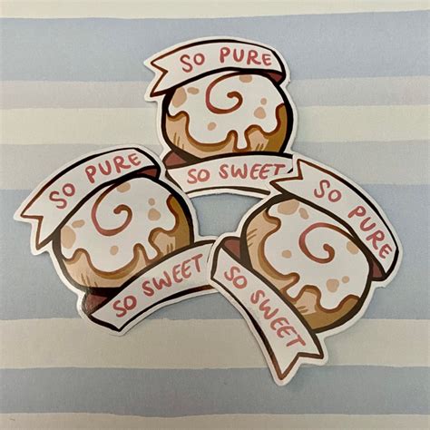 Set Of Cinnamon Roll Vinyl Stickers Etsy