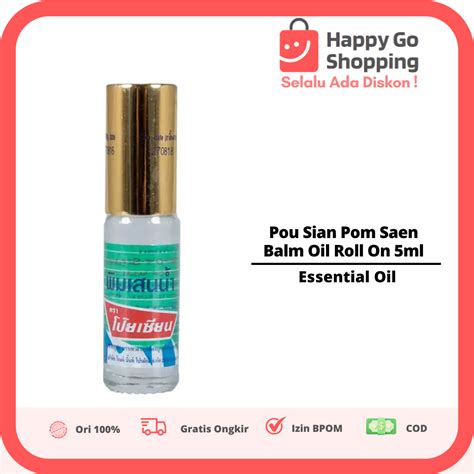 Jual Pou Sian Pom Saen Balm Oil Roll On 5ml Minyak Angin Original Thailand Shopee Indonesia