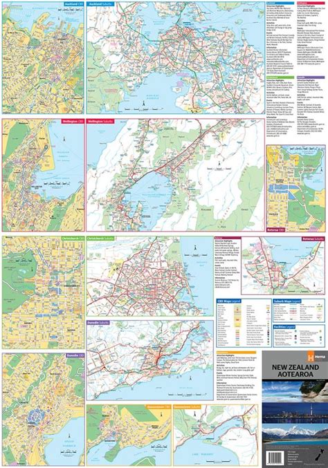 New Zealand Aotearoa Map 6th Edition Hema