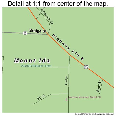 Mount Ida Arkansas Street Map 0547690