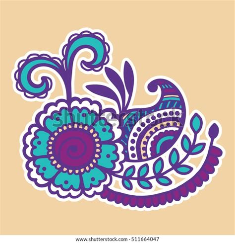 Mehndi Design Floral Abstract Pattern Vector Stock Vector Royalty Free