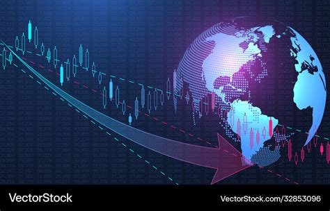 Stock Market Background Or Forex Trading Business Vector Image