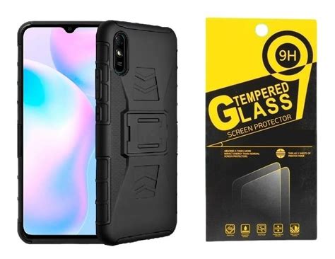 Mica Funda De Uso Rudo Clip Para Xiaomi Redmi 9a Meses Sin Intereses