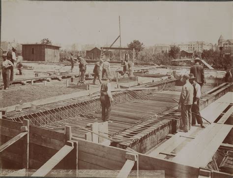 Bau Der Wilmersdorf Dahlemer U Bahnstrecke Bau Der Tunneldecke Des U