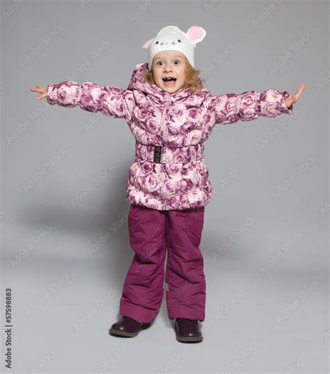 Children in winter clothes Stock Photo | Adobe Stock