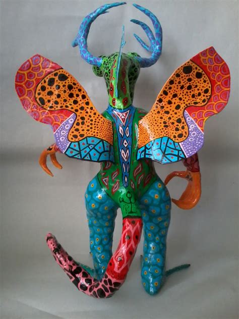 Arte En Papel Alebrije Recien Terminado