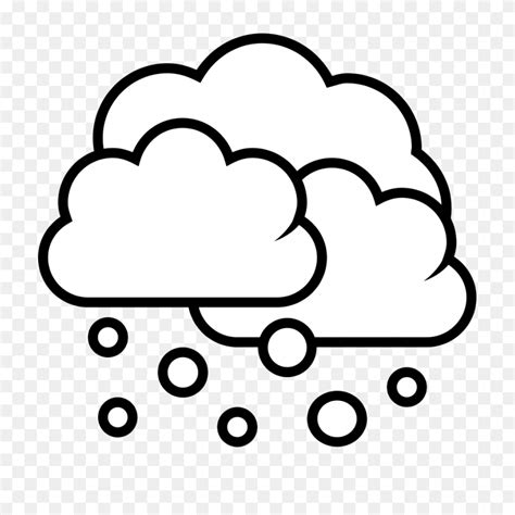 Cloud Outline Clip Art - Storm Clipart Black And White - FlyClipart