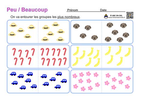 Comparer Des Collections Dobjets Peu Beaucoup Jusqu Arc En Ciel