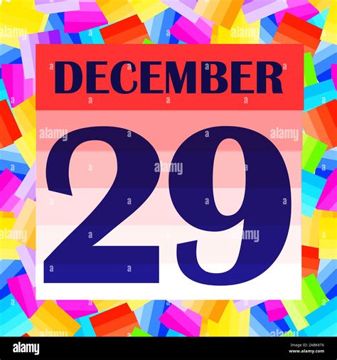 December 29 icon. For planning important day. Banner for holidays and ...