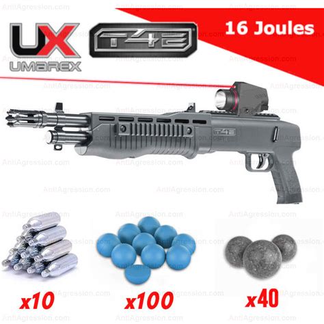 Fusil de défense Umarex HDB cal 68 T4E avec lampe combo laser 16 joules