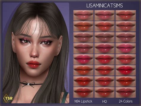 Lisaminicatsims LMCS Lipstick N94 HQ Sims 4 Cc Makeup Sims 4 Mods