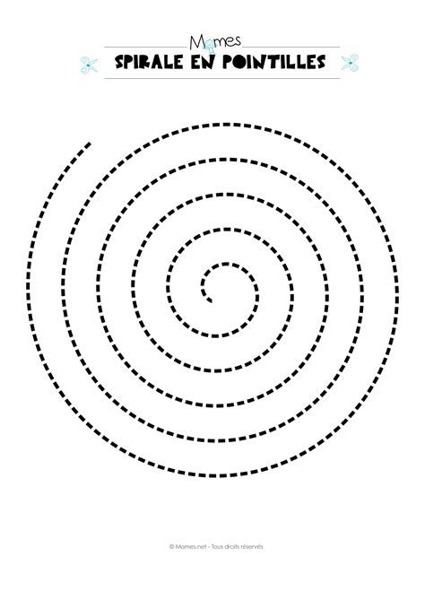 Apprenez à Tracer Une Spirale Grâce à Ce Modèle En Pointillés à