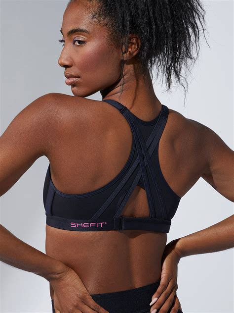 Exhilarate Sports Bra Black And Pink Shefit