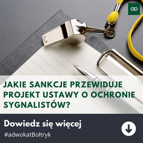 Sankcje W Projekcie Ustawy O Sygnalistach